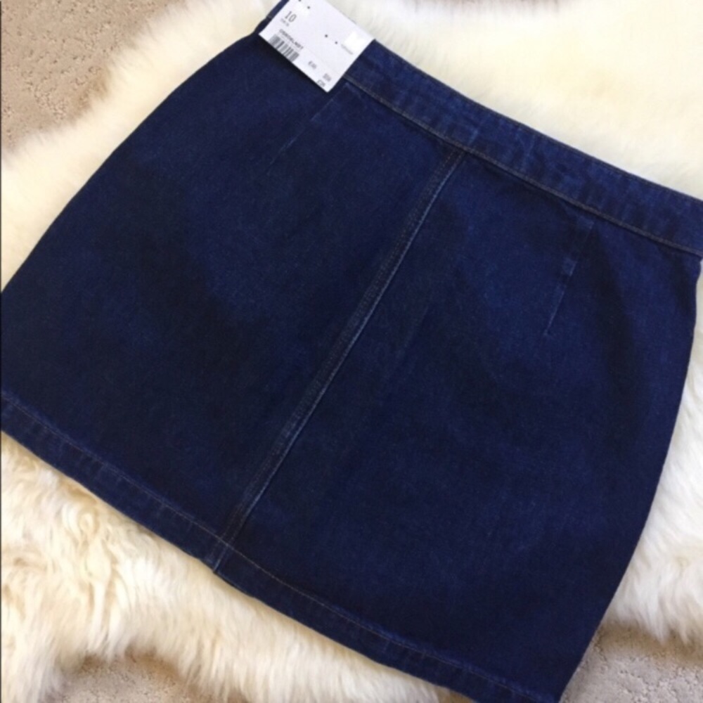 Topshop Embroidered Denim Mini Skirt - Picture 5 of 6